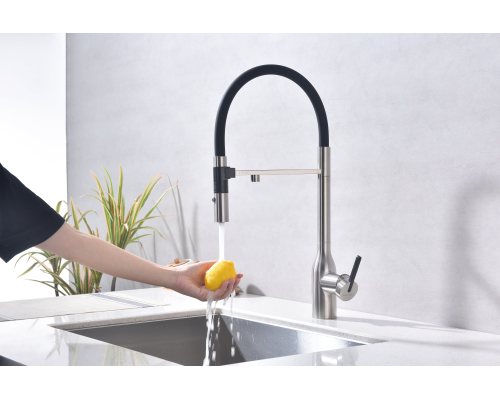 Смеситель для кухни Paulmark Magneto One Ma213188-BS Брашированная сталь