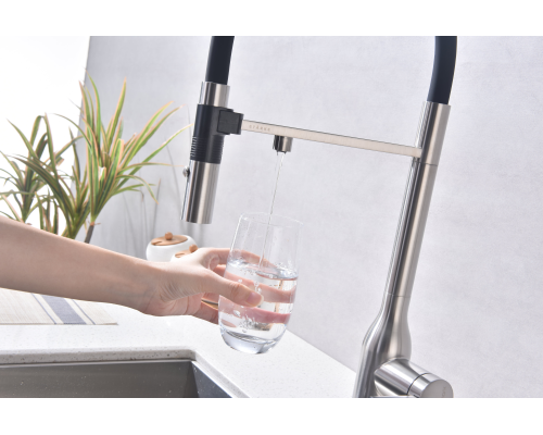 Смеситель для кухни Paulmark Magneto One Ma213188-BS Брашированная сталь