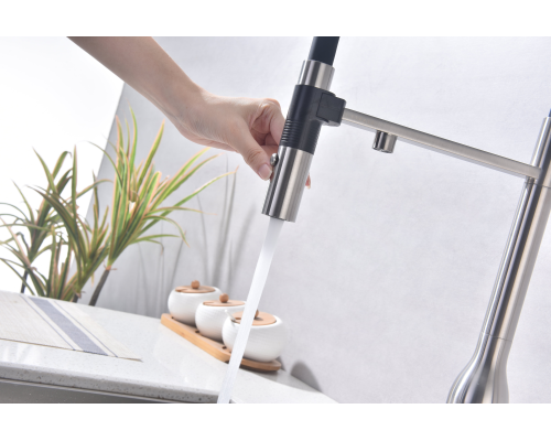 Смеситель для кухни Paulmark Magneto One Ma213188-BS Брашированная сталь