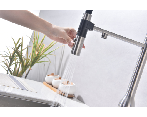 Смеситель для кухни Paulmark Magneto One Ma213188-BS Брашированная сталь