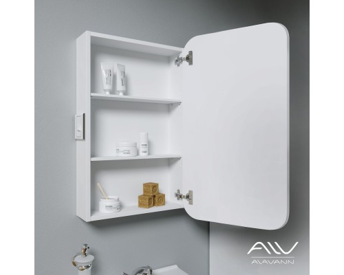 Зеркальный шкаф Alavann Monaco 55 белый