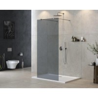 Душевая перегородка Cezares Liberta 80 LIBERTA-L-2-80-GR-Cr профиль Хром стекло серое