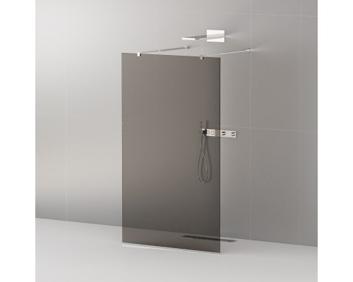 Душевая перегородка Cezares Liberta 80 LIBERTA-L-2-80-GR-Cr профиль Хром стекло серое