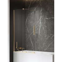 Шторка для ванны NEW TRENDY SMART GOLD BRUSHED 100x150 (брашированное золото)