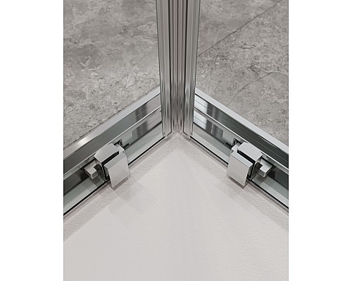 Душевой уголок Cezares Molveno AH-22 110х100 MOLVENO-AH-22-110/100-C-Cr-IV профиль Хром стекло прозрачное