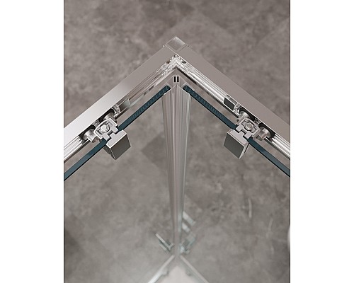 Душевой уголок Cezares Molveno AH-22 110х100 MOLVENO-AH-22-110/100-C-Cr-IV профиль Хром стекло прозрачное