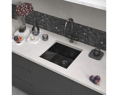 Кухонная мойка Reflexion Como RX2044BL оружейная сталь