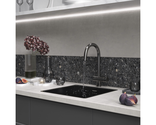 Кухонная мойка Reflexion Como RX2044BL оружейная сталь