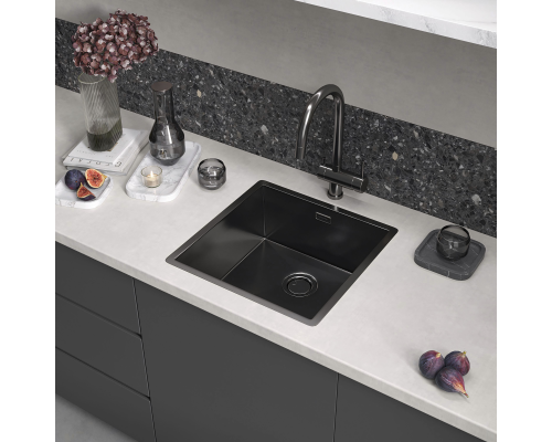 Кухонная мойка Reflexion Como RX2044BL оружейная сталь