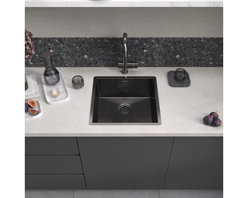 Кухонная мойка Reflexion Como RX2044BL оружейная сталь