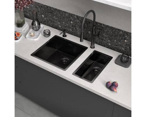 Кухонная мойка Reflexion Como RX2044BL оружейная сталь