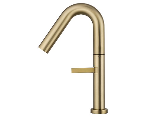 Смеситель для раковины высокий Wonzon&Woghand, Брашированное золото WW-6068-BG