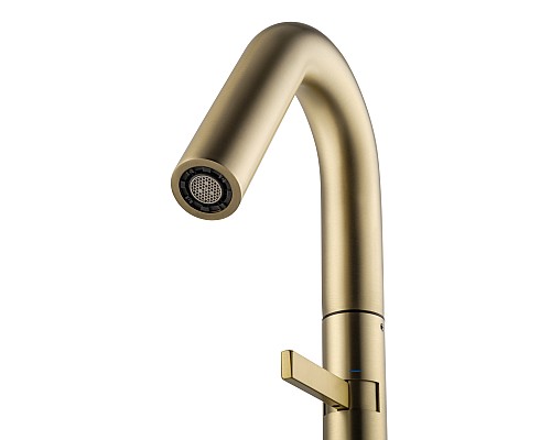 Смеситель для раковины высокий Wonzon&Woghand, Брашированное золото WW-6068-BG