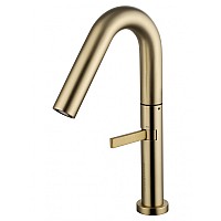 Смеситель для раковины высокий Wonzon&Woghand, Брашированное золото WW-6068-BG