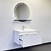 Подвесная Тумба с раковиной два ящика Comforty Арзамас-80 белый матовый 4480