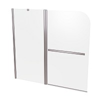 Душевая шторка на ванну Taliente 120x140см, распашная, прозр.стекло 6мм, хром