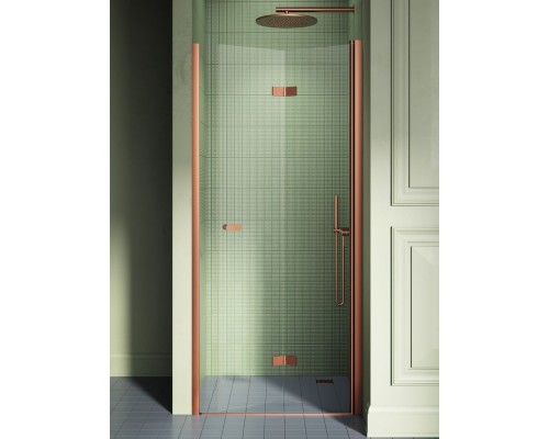 Дверь в нишу NEW TRENDY NEW SOLEO COPPER BRUSHED R 90x195 брашированная медь