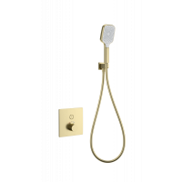Смеситель для душа с термостатом встраиваемый Wonzon&Woghand, Брашированное золото
