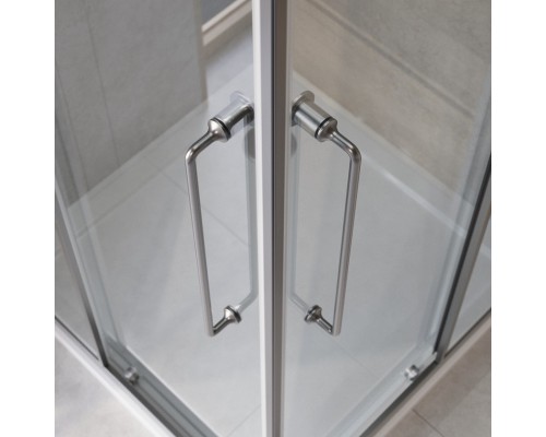 Душевой уголок Cezares Relax-304 120x90 RELAX-304-AH-2-120/90-C-GM профиль Оружейная сталь стекло прозрачное
