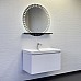 Зеркало для ванной комнаты Comforty Арзамас 80 с подсветкой, с сенсором, полка-графит