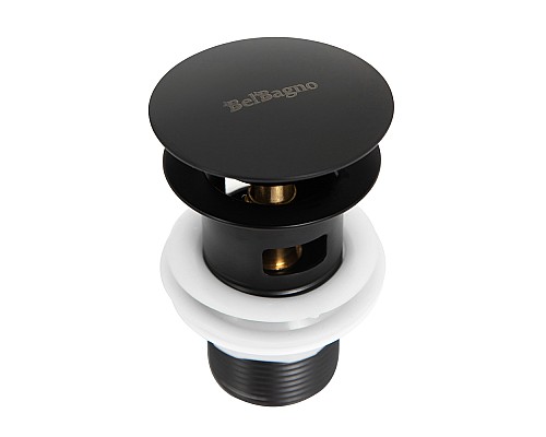 Донный клапан BelBagno BB-SAT-NERO Сlick-Сlack Черный матовый Донный клапан BelBagno BB-SAT-NERO Сlick-Сlack Черный матовый