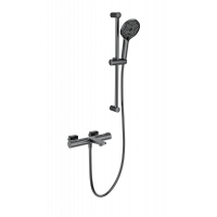 Смеситель для ванны с душевым гарнитуром и термостатом Wonzon&Woghand, Темный графит