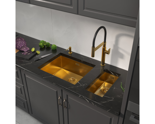 Кухонная мойка Reflexion Como RX2022GD брашированное золото