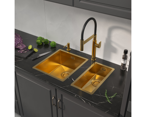Кухонная мойка Reflexion Como RX2022GD брашированное золото