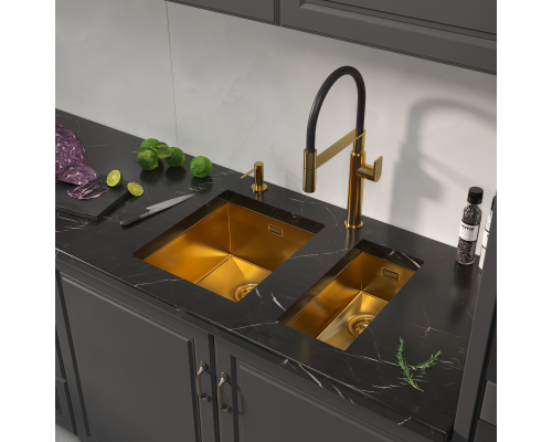 Кухонная мойка Reflexion Como RX2022GD брашированное золото