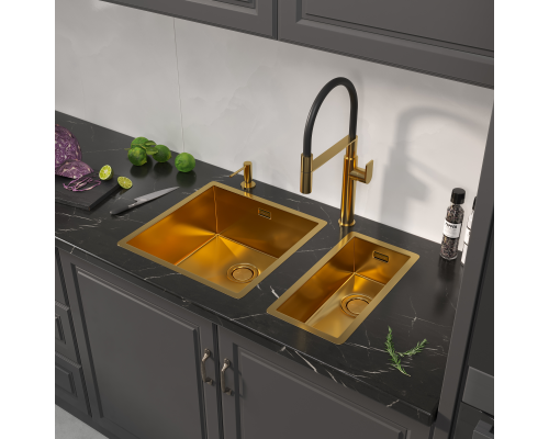 Кухонная мойка Reflexion Como RX2022GD брашированное золото