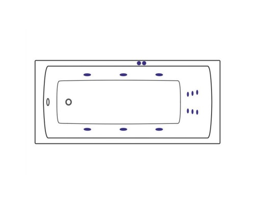 Ванна гидромассажная EXCELLENT Aquaria 170x75 LINE белый