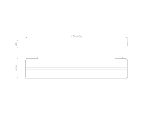 Полотенцедержатель двойной Wonzon&Woghand, Брашированное золото
