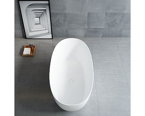 Ванна из искусственного камня Vincea VBT-6S01MW 1700x750x550 белый матовый со сливом Ванна из искусственного камня Vincea VBT-6S01MW 1700x750x550 белый матовый со сливом