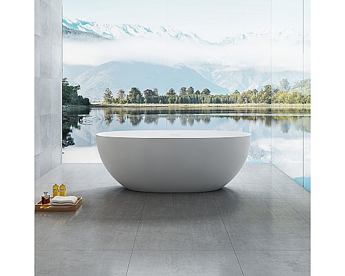Ванна из искусственного камня Vincea VBT-6S01MW 1700x750x550 белый матовый со сливом Ванна из искусственного камня Vincea VBT-6S01MW 1700x750x550 белый матовый со сливом