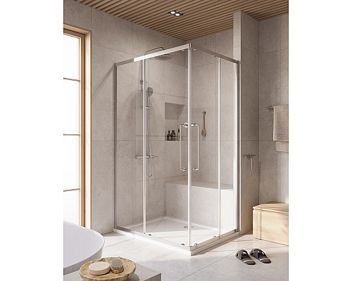 Душевой уголок Cezares Relax-304 120x90 RELAX-304-AH-2-120/90-C-CR профиль Хром глянцевый стекло прозрачное