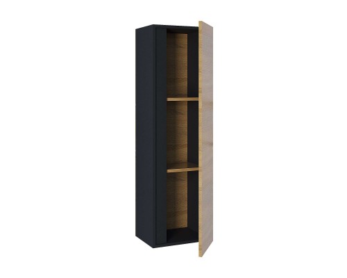 Шкаф-пенал подвесной Uperwood Barsa 35х28х120 см, черный/дуб сонома