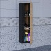 Шкаф-пенал подвесной Uperwood Barsa 35х28х120 см, черный/дуб сонома