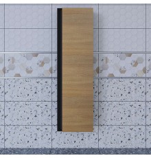 Шкаф-пенал подвесной Uperwood Barsa 35х28х120 см, черный/дуб сонома