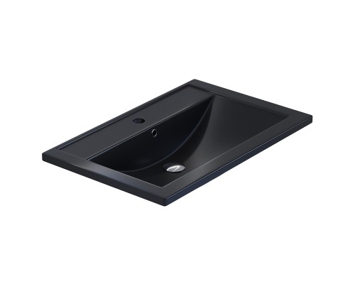 Раковина для ванной кварцевая Uperwood Foster Quartz 70х45,5х17,5, черная матовая, уголь