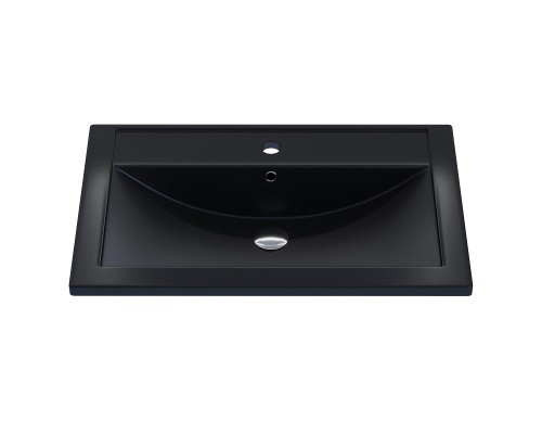 Раковина для ванной кварцевая Uperwood Foster Quartz 70х45,5х17,5, черная матовая, уголь