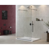 Душевая перегородка Cezares Liberta 140 LIBERTA-L-2-140-C-NERO Черный матовый