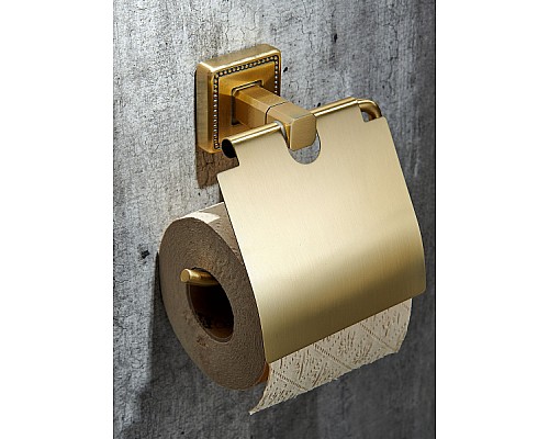 Держатель для туалетной бумаги с крышкой Wonzon&Woghand, Бронза