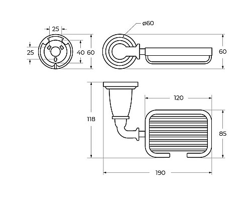 Мыльница ART&MAX AM-E-2605-Cr