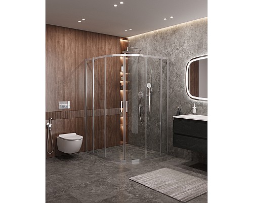 Душевой уголок Cezares Molveno 120x110 MOLVENO-RH-22-120/110-C-Cr-IV профиль Хром стекло прозрачное