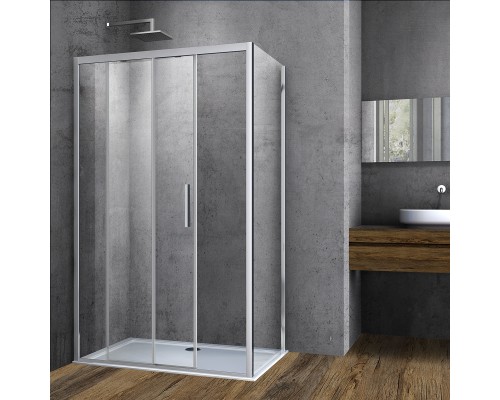 Душевой уголок Vincea Soft 1600x900 хром стекло прозрачное