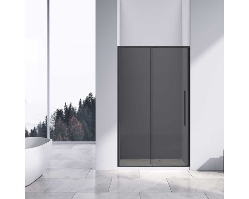 Душевая дверь Vincea Slim-N VDS-4SN110CGB, 1100, черный, стекло тонированное