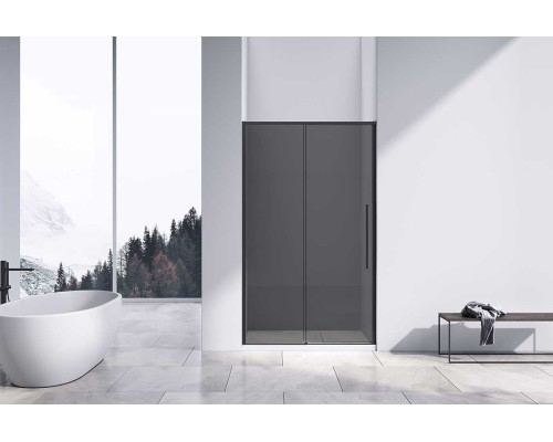 Душевая дверь Vincea Slim-N VDS-4SN110CGB, 1100, черный, стекло тонированное