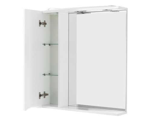 Зеркало со шкафом BelBagno MARINO-SPC-600/750-1A-BL-P-L 60 с подсветкой Bianco Lucido