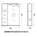 Зеркало со шкафом BelBagno MARINO-SPC-600/750-1A-BL-P-L 60 с подсветкой Bianco Lucido