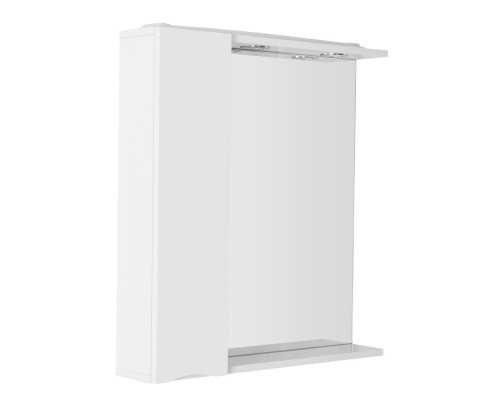 Зеркало со шкафом BelBagno MARINO-SPC-600/750-1A-BL-P-L 60 с подсветкой Bianco Lucido